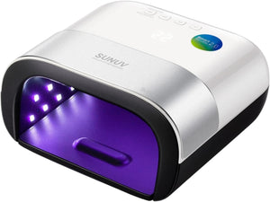 "Get Salon-Quality Nails at Home with our High-Powered 48W LED Nail Lamp - Perfect for Gel Polish Curing! Featuring an Automatic Sensor and LCD Display for Easy Use."