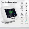 "Smart CO2 Monitor with Temperature, Humidity, and Clock - Long-lasting Battery, High-Resolution Colour Screen"