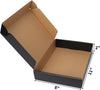 "Premium Black Gift Boxes - 25 Pack of Stylish and Durable Cardboard Postal Boxes for Packaging, Ideal for Small Business Shipping and Mailing"