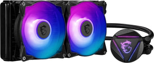 " MAG CORELIQUID 240R V2: Ultimate AIO CPU Liquid Cooler with Rotatable ARGB Blockhead and Advanced Cooling Technology - Compatible with AMD & Intel"