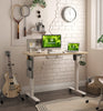 Height Adjustable Standing Desk Electric Standing Desk Sit Stand Desk Stand up Desk with Cable Tray 120 * 60Cm Desktop for Home Office