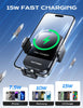"Fast Wireless Car Charger: Auto Clamping Mount for iPhone & Samsung Galaxy - Charge on the Go!"