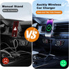 "Ultimate 15W Car Phone Holder Wireless Charger with Automatic Clamping - Compatible with All Smartphones!"