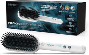 "Ultimate Progloss Ceramic Straightening Brush - Advanced Hair Straightening Paddle Brush with Heated Ceramic Bristles, Wide Plates, and Salon-Quality Shine - Exclusive on Amazon!"