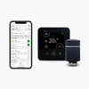 "Upgrade Your Home Heating with the Sleek Black Smart Radiator Thermostat"