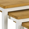 "Modern and Multifunctional Cleo Nest of Tables - Enhance Your Home Decor with White/Oak Design"