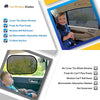 "Ultimate Sun Protection: Stretchable Car Rear Window Shades for Kids (Pack of 2) - Breathable Sunshade for All-Round Protection in Most Vehicles"