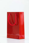 Small Red Glossy Laminated Uk Carrier Bags