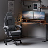 Gaming Chair for Adults, Computer Chairs with Footrest, Ergonomic PC Chair with Massage, Office Chair with Armrests, up to 150Kg, Grey
