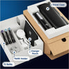 Luxury  Io4 Electric Toothbrush Set: 4 Modes, Teeth Whitening, Travel Case, Gift for Her/Him, 3 Heads & Holder, UK Plug - Black