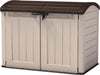 "Ultimate Outdoor Storage Solution:  Store It Out Ultra Garden Shed - Stylish Beige and Brown, 177 X 113 X 134 Cm"
