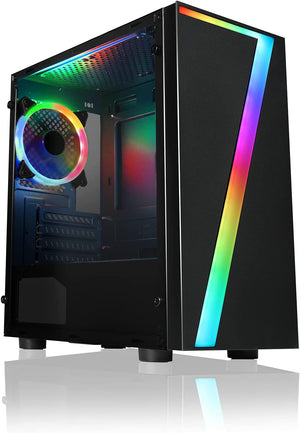"Unleash Your Gaming Potential with the Sleek and Powerful  Seven MATX RGB PC Gaming Case in Stylish Black - Perfect for Micro-ATX & Mini ITX Builds!"