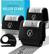 "Ultimate Privacy Protection:  Data Defender - Identity Theft Roller Stamp Kit with Bonus Refills - Safeguard Your Confidential Information, Block Addresses, and Enhance Security - Stylish Classy Gray Design"