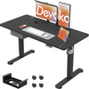 "Upgrade Your Workstation with the Electric Standing Desk - Height Adjustable, Smart Panel, and Convenient Backpack Hook!"