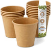 "1000 Pack of  Compostable Coffee to Go Cups - Eco-Friendly, Brown Unbleached Paper Cups with Water-Based Barrier - Perfect for Single-Use Beverage Service!"