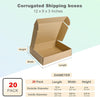 "Compact and Convenient: 20 Pack of Foldable Small Shipping Boxes - Perfect for Postal Mail, Candles, or Gifts in Brown"