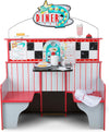 Star Diner Restaurant Playset | Pretend Play Café and Kitchen | Wooden Toy Shop| Double Sided Kitchen and Restaurant | Role Play Toy| 3+ | Gift for Boy or Girl