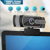 "1080P FHD Webcam with Privacy Cover and Mounts - Perfect for Video Conferencing on Desktops and Laptops!"