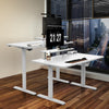 " Height Adjustable Electric Standing Desk with Smart Memory Panel and Monitor Stand - White, 120 X 60cm - Perfect for Home Office!"
