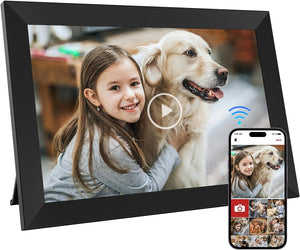 "Share Your Precious Memories with Ease: 10.1 Inch Wifi Digital Photo Frame with 32GB Memory, Touchscreen, and Frameo App - Perfect Gift Choice!"