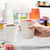 "Ultimate Convenience:  [100 Pack] White Paper Hot Cups - Perfect for Coffee & Tea!"