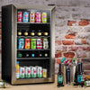 "Ultimate Beverage Oasis: Super85 LED - Under-Counter Fridge | 85L Beer, Wine & Drinks Fridge | Illuminating LED + Secure Lock and Key | Energy-Saving Marvel (Sleek Stainless Steel, 85L)"