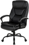 "Ultimate Comfort and Support: Big and Tall Executive Office Chair with Rocking Backrest, Armrest, and Heavy-Duty Metal Base - Perfect for Home or Office (Black, 400LBS 123Cm)"