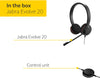 " Evolve 20 UC Stereo Headset - Premium Unified Communications Headphones with Noise Cancellation and USB Controller in Sleek Black Design"