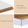 "Premium Pack of 25  Shipping Boxes - Durable White Corrugated Cardboard Boxes for Packing, Mailing, and Business Use"