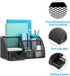 "Upgrade Your Workspace with the  Mesh Desk Organizer - Stylish and Functional Office Supply Pen File Holder with 6 Components for Home and Office Storage"