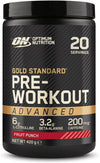 "Experience Explosive Energy and Supercharge Your Workouts with Gold Standard Pre-Workout Advanced Powder - Sour Gummy Flavour!"