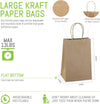 "100Pcs Stylish Brown Paper Bags with Handles - Perfect for Small Businesses, Gifts, and Shopping"
