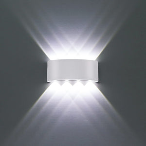 "Modern Waterproof LED Wall Lights - Stylish White Aluminium Wall Lamp for a Bright and Refreshing Atmosphere in Your Living Room, Bedroom, Hallway, or Bathroom"