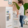 White Wooden Toy Kitchen Toy Cooker Play Kitchen Set TD-12302WR