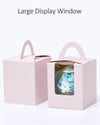 "Delightful Light Purple Cupcake Boxes - Convenient Auto-Pop up Holders for 50 Individual Cupcakes - Disposable and Stylish with Window - Perfectly Sized 3.7*3.7*4.5Inch Cupcake Containers by "