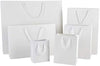 "Stylish and Elegant: Pack of 25 Small White Luxury Paper Bags with Rope Handles - Perfect for Any Occasion!"