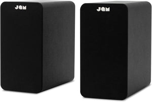 "Enhanced Bluetooth Bookshelf Speakers - Powerful, Compact Dual Speaker System with Wireless Turntable Compatibility, Rich Bass, and Crisp Acoustics - Sleek Black Design"