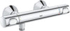 "Experience Ultimate Comfort and Safety with the  Precision Flow - Wall Mounted Thermostatic Shower Mixer (Includes Safety Button and Temperature Limiter), in Sleek Chrome Finish"
