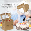 "Deluxe Cupcake Packaging Set - 50Pcs of  Cardboard Boxes with Window and Inserts for Freshly Baked Treats - Perfect for Cookies, Muffins, Cupcakes, Desserts, and Pies!"