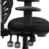 Office Chair, Ergonomic Office Chair with Mesh Back Support, Contoured and Height Adjustable Seat with Three Paddle Control, Black