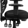Office Chair, Ergonomic Office Chair with Mesh Back Support, Contoured and Height Adjustable Seat with Three Paddle Control, Black