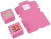 " 100Pcs Pink Mini Cake Boxes - Perfect for Pastries, Cupcakes, Desserts, and More! (4X4X2.5 Inches)"
