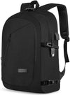 "Secure and Stylish Laptop Backpack with USB Charging Port - Perfect for Business Travel and College, Fits 15.6 Inch Laptop - Black"