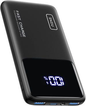 "Ultra-Slim 10000mAh Power Bank - Fast Charging Portable Charger for iPhone, Samsung, and More - USB C Input & Output - PD3.0 & QC4.0 Technology"