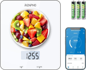 " Digital Kitchen Scale: Perfect for Baking, Cooking, and Calorie Counting - Sleek White Design, Tare Function, LCD Display, 5kg Capacity"