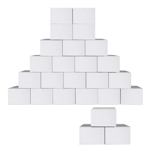 "Convenient Pack of 25 Small White Shipping Boxes - Perfect for Mailing and Storage, 8 x 6 x 4 Inches"