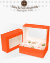 " Orange Cupcake Boxes - Perfect Packaging for Your Delicious Cupcakes - Set of 30 Boxes with Window - Ideal Cupcake Carrier and Storage Solution - 9"X6.1"X3.3" Bakery Boxes for Cupcakes - Stylish and Convenient Cupcake Containers"