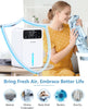 "Powerful and Silent Portable Dehumidifier - Say Goodbye to Mold and Moisture - Perfect for Home, Bathroom, and Garage Use - Includes Automatic Defrost, Timer, and Auto Shut Off"