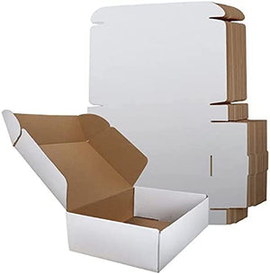 "Convenient and Versatile 20 Pack of Small White Shipping Boxes - Perfect for Packing and Mailing!"