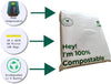 "100 Pack of Eco-Friendly Compostal Compostable Mailing Bags - Perfect for Shipping and Protecting Your Parcels (12 X 16 Inches)"